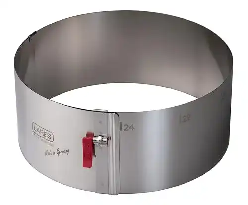 Tortenring Lares Kuchenring mit Klemmhebel, 18-30 cm Durchmesser