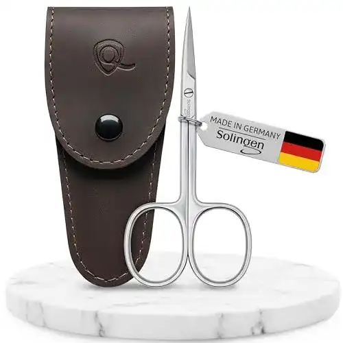 Hautschere marQus aus Solingen – gebogene Schneide und Nagelscheren Etui