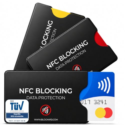 RFID-Blocker BLOCKARD TÜV geprüfte NFC Schutzhüllen im 3er Set