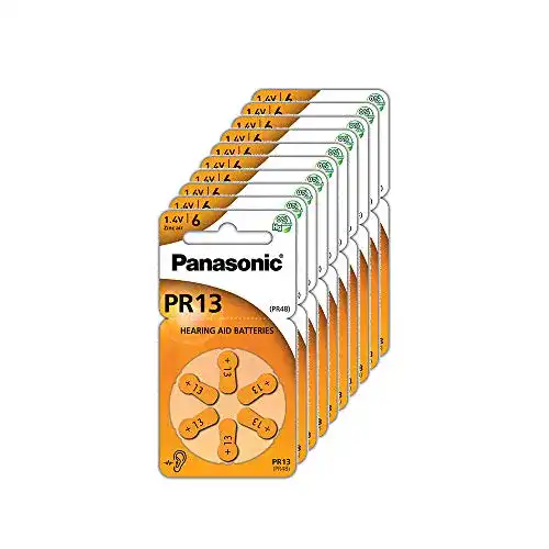 Hörgerätebatterien Panasonic PR13 Zink-Luft 1.4V für Hörgeräte