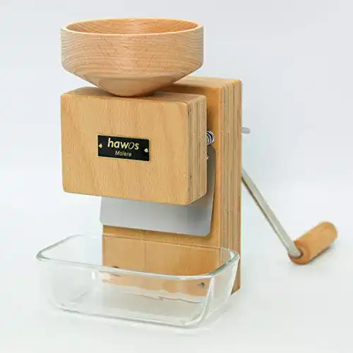 Hawos Handmühle Molere aus Buche Multiplex – Manuelle Getreidemühle