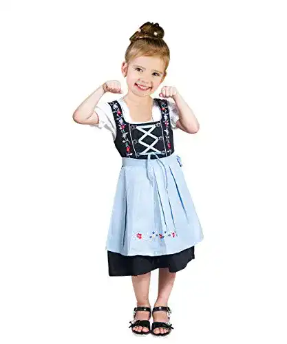 Dirndl für Kinder Paeceioni 3-teilig Größe 104