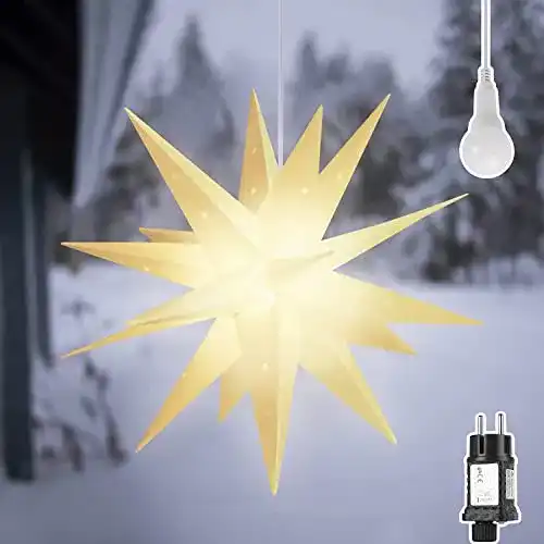 Adventsstern SALCAR 3D LED Leuchtstern für Garten 60 cm