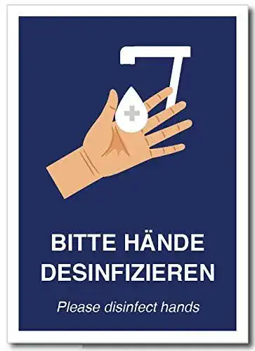 Aufkleber Hände desinfizieren von Frank Paperman
