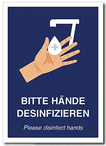 Aufkleber Hände desinfizieren von Frank Paperman