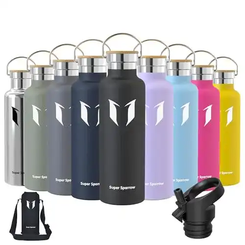 Edelstahl-Trinkflasche 1 Liter von Super Sparrow
