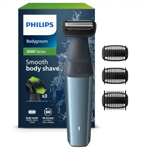 Philips Bodygroom Series 3000 Intimrasierer für Herren mit Wasserfestigkeit