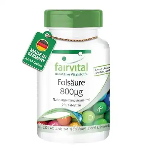 Folsäure von Fairvital 800µg für Kinderwunsch und Schwangerschaft