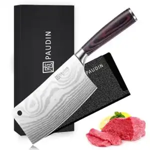 Paudin Hackmesser mit 17 cm Klingenlänge aus Edelstahl