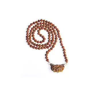 Rudraksha Wonder Care Rudraksh Mala mit Mukhi-Perle – Echte Himalaya-Samen