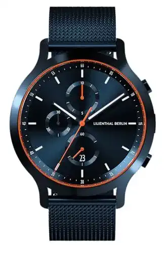 Chronograph Lilienthal Berlin Blue Orange IV in Dunkelblau