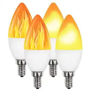 Flammen-Glühbirne Luminea Flackerlicht 4er-Set LED-Lampen E14