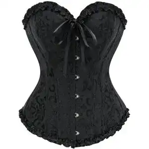 Korsett Vrapo Damen Bustier Corset Top für Frauen in Schwarz – Größe XL