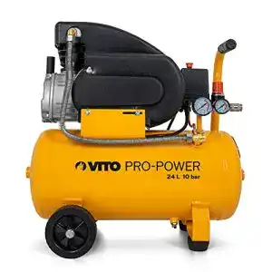 VITO 10 Bar Kompressor mit 24L Tank, 2,5 PS und 1900 Watt Leistung