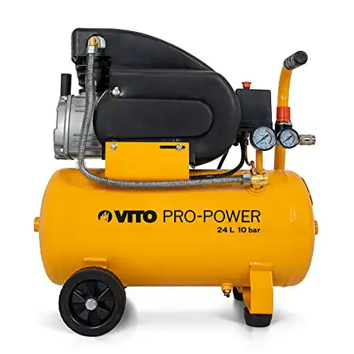 VITO 10 Bar Kompressor mit 24L Tank, 2,5 PS und 1900 Watt Leistung