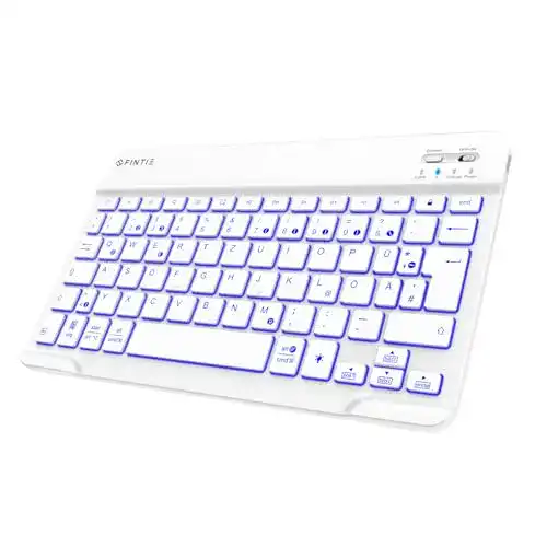 Fintie Beleuchtete Tablet Tastatur für iPad Mini (Deutsches Layout)