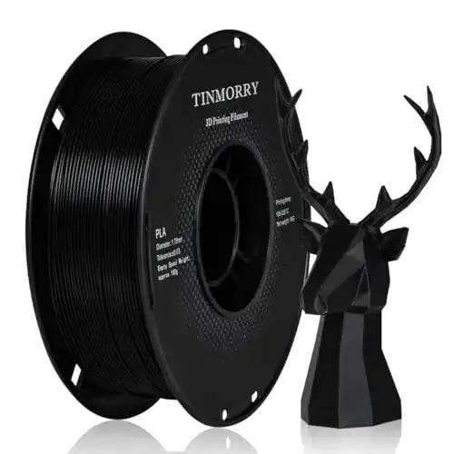 PLA-Filament TINMORRY 1.75mm für 3D-Druck, 1kg, Schwarz