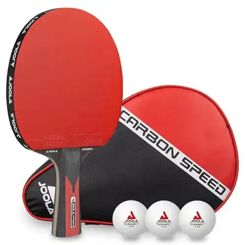 JOOLA Carbon Tischtennisschläger Set mit ITTF-zugelassenen Bällen