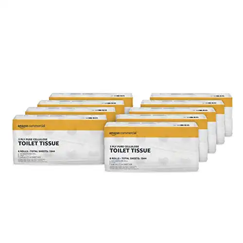 Toilettenpapier 3-lagig von AmazonCommercial, 72 Rollen
