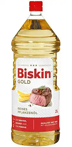 Frittieröl Biskin Gold Reines Pflanzenöl 4er Pack (4 x 2 l Flasche)
