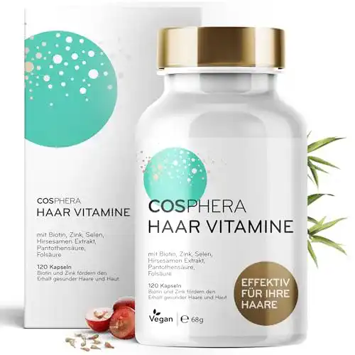 Zink-Selen-Kapseln Cosphera Haar-Vitamine mit Biotin und Folsäure