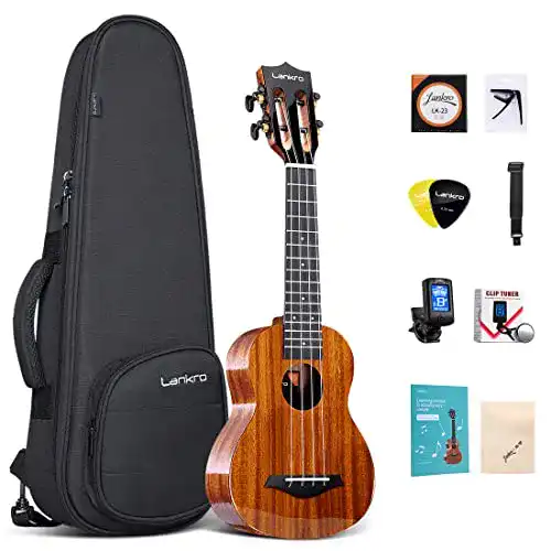 Sopran-Ukulele Lankro 21 Zoll aus Mahagoni mit Solid Top