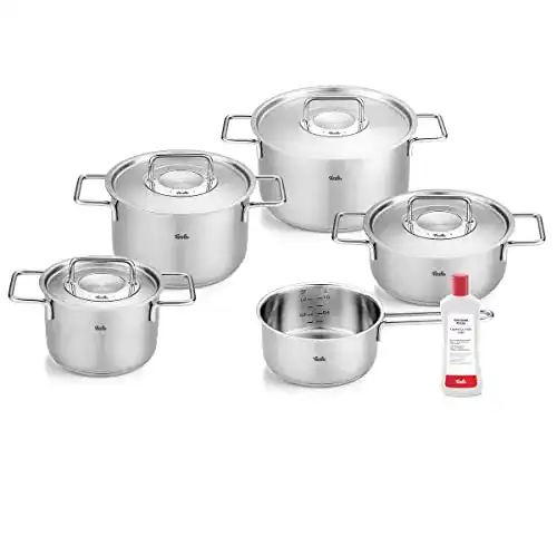 Fissler Pure Collection Kochtopfset aus Edelstahl, 6-teilig