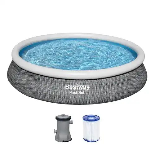 Bestway Fast Set Aufstellpool-Set mit Filterpumpe Ø 457 cm