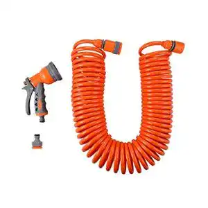Spiral Gartenschlauch Fuxtec Set 15 m für Terrassen und Balkone