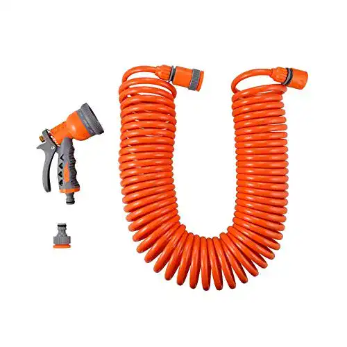 Spiral Gartenschlauch Fuxtec Set 15 m für Terrassen und Balkone