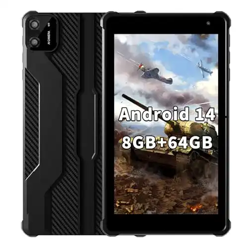 PRITOM 7 Zoll Android 14 Tablet PC mit 8GB RAM und 64GB Speicher