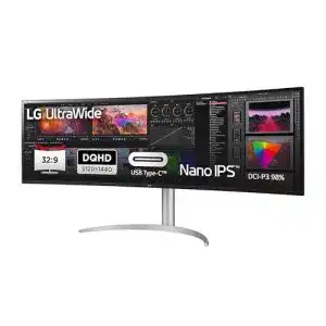 Curved-Monitor 49 Zoll LG Electronics 49WQ95X-W.AEU IPS 32:9