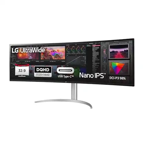 Curved-Monitor 49 Zoll LG Electronics 49WQ95X-W.AEU IPS 32:9