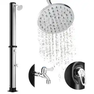 Juskys Solardusche Victoria 40 Liter mit Duschkopf und Fußdusche
