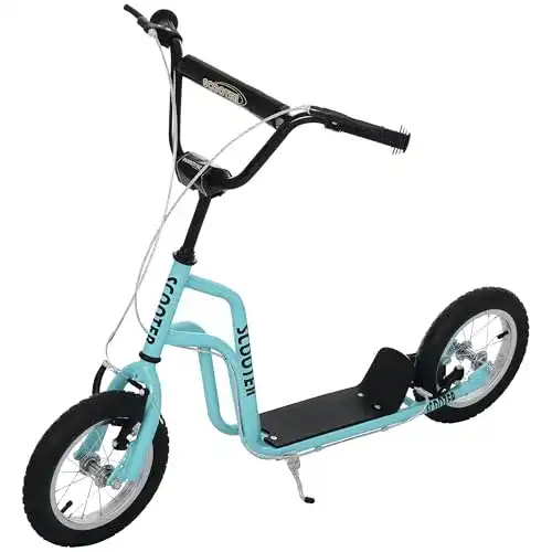 Kinderroller mit Luftreifen und verstellbarem Lenker von HOMCOM