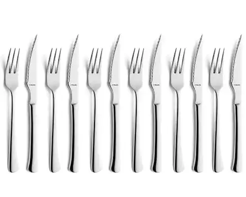 Pizzabesteck Amefa Chuletero 7038, 12-teiliges Steakbesteck für 6 Personen