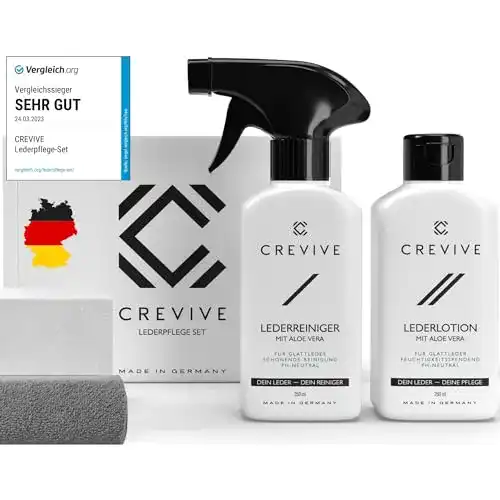 Lederpflege Set mit Reiniger und Lotion für Glattleder
