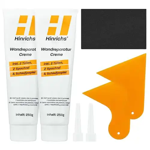 Spachtelmasse Hinrichs 500g für Innenwände – Reparaturpaste Weiß
