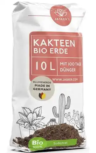 Kakteenerde Jasker’s 10 Liter, 100% torffrei mit Nährstoffen