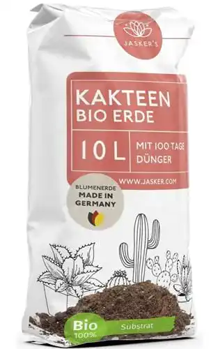Kakteenerde Jasker’s 10 Liter, 100% torffrei mit Nährstoffen