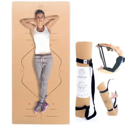Yogamatte aus Kork Yomanis XXLux 183x80cm 8mm für Yoga und Gymnastik