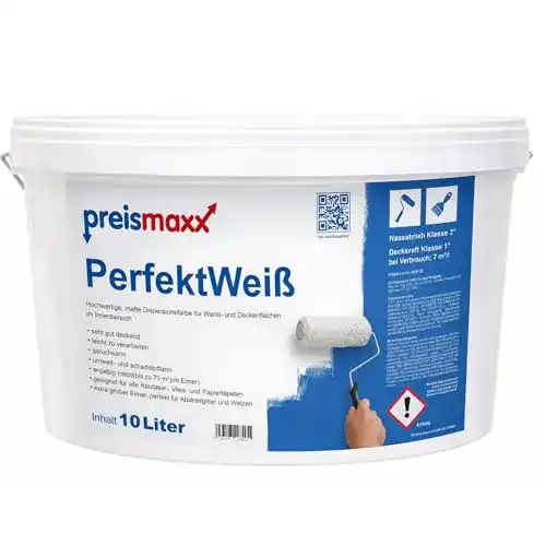 Silikatfarbe für Innenräume Preismaxx Perfektweiß 10L