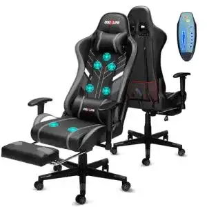 Gaming-Stuhl Douxlife mit Fußstütze und Massagefunktion