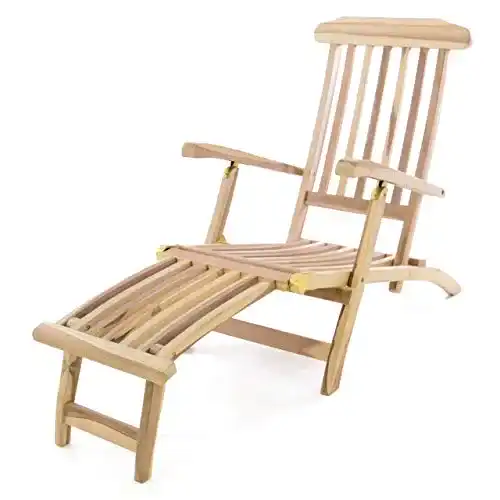 Teak Divero Liegestuhl Florentine – Eleganter Deckchair