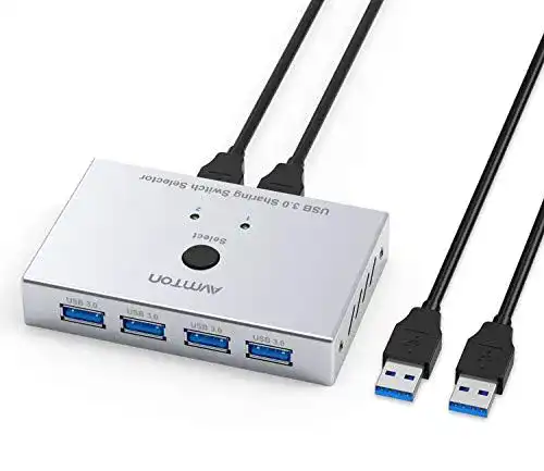 USB Switch AVMTON 4 Ports USB 3.0 für 2 PCs