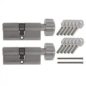 Knaufzylinder Löwen Sicherheit 2x KD 80 mm 40/40 gleichschließend