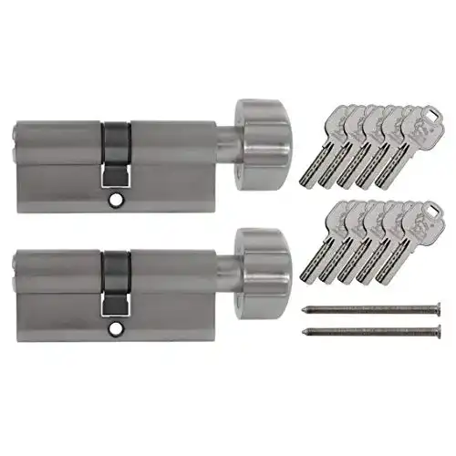 Knaufzylinder Löwen Sicherheit 2x KD 80 mm 40/40 gleichschließend