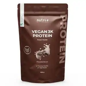 Schoko-Proteinpulver Nutri Vegan Protein 1 kg – Glutenfreies Eiweißpulver