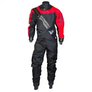 SUP-Trockenanzug Dry Fashion Unisex Nylon, Schwarz-Rot, Größe M