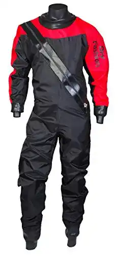 SUP-Trockenanzug Dry Fashion Unisex Nylon, Schwarz-Rot, Größe M